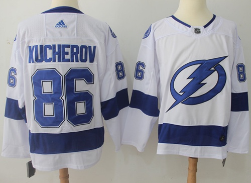 Adidas Lightning #86 Nikita Kucherov White Road Authentic Stitched NHL Jersey